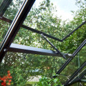 Serre de jardin 5,1m² noire en verre trempé Qube - Halls