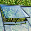 Serre de jardin 5,1m² noire en verre trempé Qube - Halls
