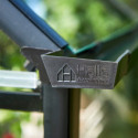 Serre de jardin 5,1m² noire en verre trempé Qube - Halls