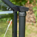 Serre de jardin 5,1m² noire en verre trempé Qube - Halls