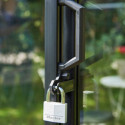 Serre de jardin 5,1m² noire en verre trempé Qube - Halls