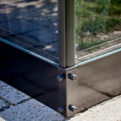 Embase pour serre Qube laquée noir 5,1m² de Halls