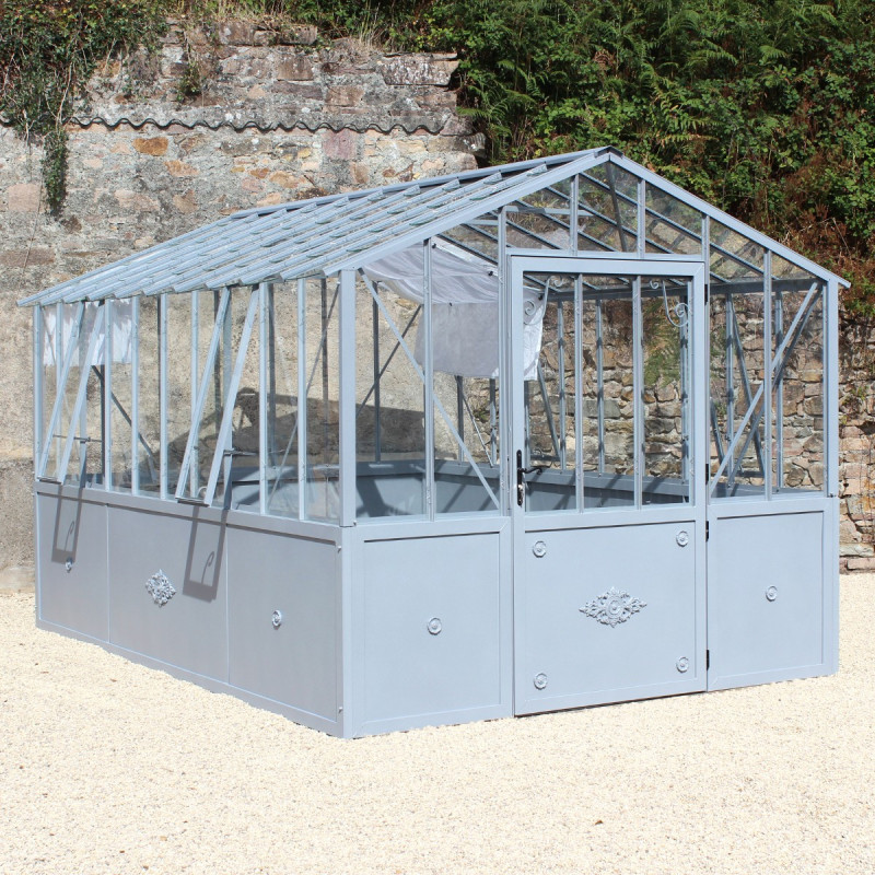 Serre de jardin Classique sur embase 2,75x3,8m en verre trempé - Lams