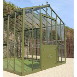 Serre de jardin Authentique sur base 2,75x3,8m en verre trempé - Lams