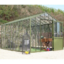 Serre de jardin Authentique sur base 2,75x5,3m en verre trempé - Lams