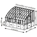 Serre à dos vitré Harmonie Versailles sur embase 2,8x3,8m - Lams