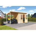 Abri de jardin en bois massif 4,54m² Merseburg 4 + appentis 169x194cm- Karibu
