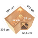 Sauna traditionnel 38mm 4 à 5 places Sahib 1 - KARIBU