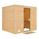Sauna traditionnel Sonara 6 à 8 places 38mm sans couronne - avec porte classique KARIBU