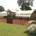 Serre Harmonie Amboise en aluminium et verre trempé 4mm sur muret 5,6x3,8m - Lams