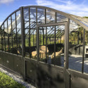 Serre Harmonie Amboise en aluminium et verre trempé 4mm sur embase 5,6x5,3m - Lams