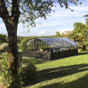 Serre Harmonie Amboise en aluminium et verre trempé 4mm sur embase 5,6x6,05m - Lams