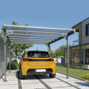 Carport simple 15m² en aluminium anthracite et polycarbonate MISTRAL - TRIGANO