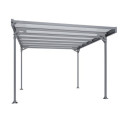 Carport simple 15m² en aluminium anthracite et polycarbonate MISTRAL - TRIGANO