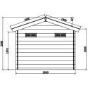 Abri de jardin en bois composite 28mm gris foncé 9m² double porte alu et double vitrage - Woodlife Garden