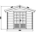 Abri de jardin composite gris foncé 9m² porte alu Woodlife