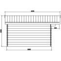 Abri de jardin composite gris foncé 14,44m² porte alu Woodlife
