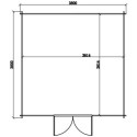 Abri de jardin composite aspect bois 14,44m² porte alu Woodlife