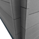 Abri de jardin en bois composite gris foncé 9m² + 9m² terrasse - Woodlife