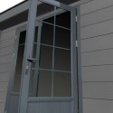 Abri de jardin en bois composite gris foncé 9m² + 9m² terrasse - Woodlife