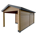 Abri de jardin en bois composite bois vieilli 9m² + 9m² terrasse - Woodlife