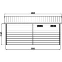 Abri de jardin en bois composite bois vieilli 9m² + 9m² terrasse - Woodlife