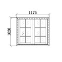 Fenêtre supplémentaire pour abri de jardin en bois composite Woodlife