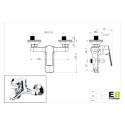 Mitigeur bain / douche chromé - Incli - DOCCELLI