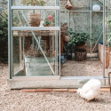 Serre Carvi Merkur 8,10m² en aluminium naturel et verre trempé 3mm + embase incluse - Natura Lams