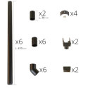 Serre Carvi Merkur 8,10m² en aluminium naturel et verre trempé 3mm + embase incluse - Natura Lams