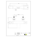 Mitigeur thermostatique baignoire - chromé - Carra