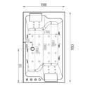 Baignoire balnéo duo + tablier - Cetana - 170 x 100 cm - SPALINA