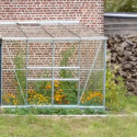 Serre Melissa Ida 4,9m² en aluminium naturel et verre trempé 3mm + embase incluse – Natura Lams