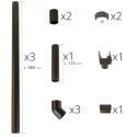 Serre Melissa Ida 3,30m² en aluminium naturel et verre trempé 3mm + embase incluse – Natura Lams