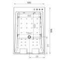 Baignoire balnéo duo + tablier - 180 x 120 cm - Kensho - SPALINA