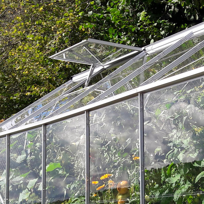 Lucarne en aluminium anodisé pour serres de jardin Natura LAMS