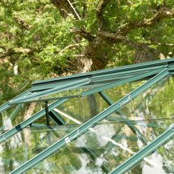 Lucarne en aluminium laqué vert pour serres de jardin Natura LAMS