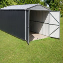 Garage métal anthracite 22,63m² + kit d'ancrage inclus - YARDMASTER