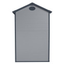 Petit abri de jardin en résine gris 1,34m² + kit de fondation - JOBU