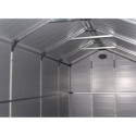 Abri de jardin en résine gris 6,99m² + kit de fondation - JOBU