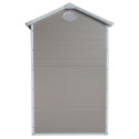 Petit abri de jardin en résine beige 1,34m² + kit de fondation - JOBU
