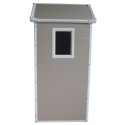 Petit abri de jardin en résine beige 1,34m² + kit de fondation - JOBU