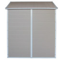 Abri de jardin en résine beige 3,65m² + kit de fondation - JOBU
