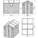 Abri de jardin en résine beige 5,32m² + kit de fondation - JOBU