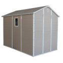 Abri de jardin en résine beige 5,32m² + kit de fondation - JOBU