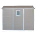 Abri de jardin en résine beige 5,32m² + kit de fondation - JOBU