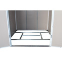 Abri de jardin en résine beige 5,32m² + kit de fondation - JOBU
