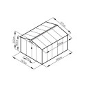 Abri de jardin métal 8,84m² FIRST anthracite + Kit d'ancrage X-METAL