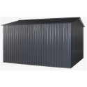 Abri de jardin métal 8,84m² FIRST anthracite + kit d'ancrage X-METAL