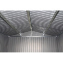 Abri de jardin métal 8,84m² FIRST anthracite + kit d'ancrage X-METAL